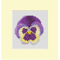 Pansy miniature cross stitch kit