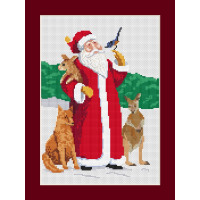 Bush Animal Santa cross stitch kit 