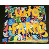 An applique pattern for a book 